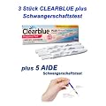 3 x 1 St�ck Clearblue Schwangerschaftstest Fr�htest plus 5 AIDE Schwangerschaftstests