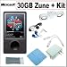 Microsoft Zune 30GB Digital Media Player (Black) +Plus+ Accessory Kit:-Digital Audio Player Portable Speaker System - Jellybean Ear buds Headsets 2 Pack - MP3 Player Ear Bud Multiple User Splitter Cable - USB AC Charger for all MP3 - Sock for All Zune Or MP3 - Durable Cleaning Cloth.