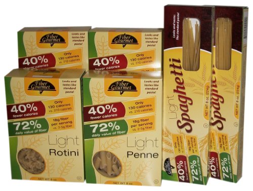 FiberGourmet Light Pasta Mini Sampler, 8-Ounce Boxes (Pack of 6) FiberGourmet Light Pasta Mini Sampler, 8-Ounce Boxes (Pack of 6)