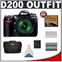 Nikon D200 10.2MP Digital SLR Camera + Nikon 18-200mm f/3.5-5.6 G ED-IF AF-S VR DX Zoom-Nikkor Lens + Lexar 4GB 133x Professional Series CompactFlash (CF) Card + High Speed USB 2.0 CompactFlash (CF) Card Reader + Nikon EN-EL3e Rechargeable Li-ion Battery + Nikon SLR System Case + Memory Card Storage Wallet + Microfiber Cleaning Cloth