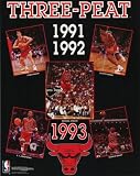 Chicago Bulls (Three-Peat) Sports Poster Print - 16" X 20"