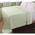 Homescapes WENDE TAGESDECKE (250x230cm), �berzug aus 100% Baumwolle, gef�llt mit POLYESTER, BETT�BERWURF, SOFA�BERWURF, gesteppt, waschbar, lindgr�n creme