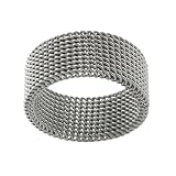 Stainless Steel Fashionable Mesh Ring