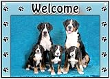 Greater Swiss Mountain Dog Welcome Sign