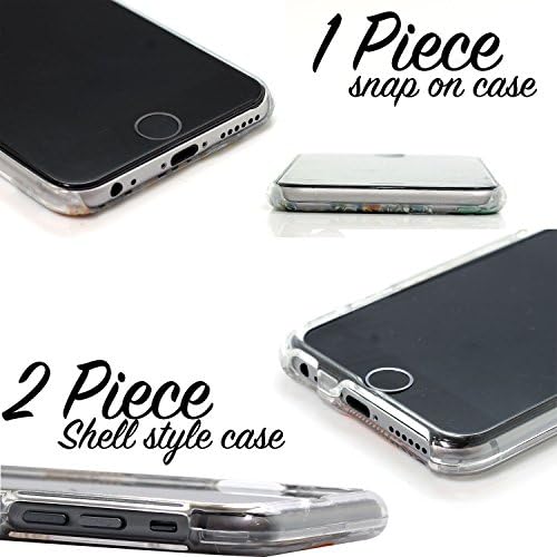 Black Marble Granite Slab Print Clear Phone Case - iPhone 6 Plus - 1 Piece Snap On