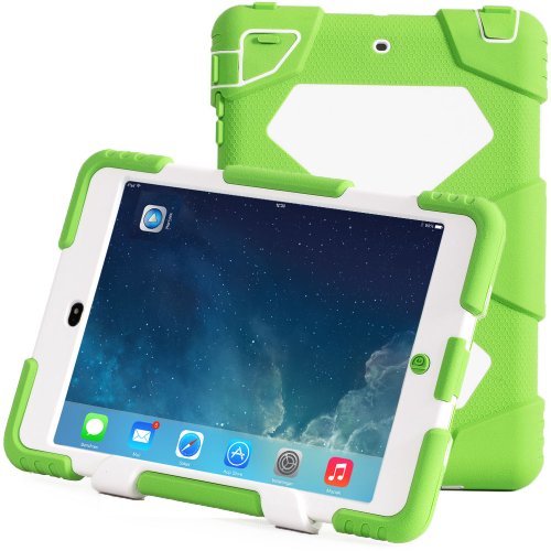Amazon.com: ACEGUARDER Apple Ipad Mini 2 Case Waterproof Rainproof Shockproof Kids Proof Case for Ipad Mini 2 (Gifts Outdoor Carabiner + Whistle + Handwritten Touch Pen) (GREEN/WHITE): Computers & Accessories