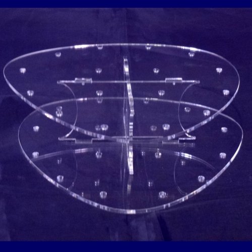 Pebble Clear Acrylic Cake Pop Stand 30cm Diameter, Holds 32 Cakepops