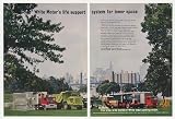 1968 White Motor Farm Construction Trucks 2-Page Print Ad