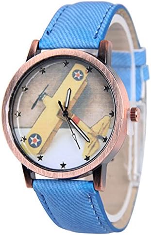 Solid Blue Band World War 1 Airplane Design Watch:W6