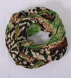 Sheer Jungle Fashion Scarf in Green and Brown