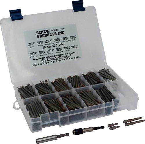 Screw Products C-Deck Composite Decking Star Drive Assortment Kit - 550 Piece Screws