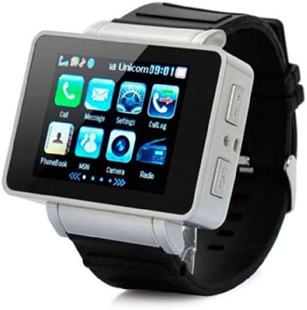 Black Unlocked 1.8'' Watch Cell Phone GSM Hidden Camera DV Bluetooth MP3/4