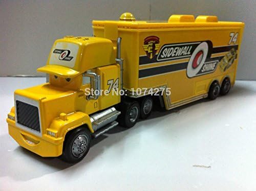 Pixar Cars Diecast Mack Uncle No.74 Sidewall Shine Racer's Truck 1:55 Metal Toy Car