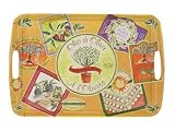 Olive Branch Old Ad Labels French Design 21.5 by 14. 5 inch melamine serving Tray French design