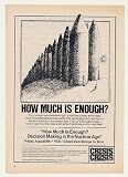 1982 Nuclear Arms Tom Durfee art PBS TV Print Ad (43998)