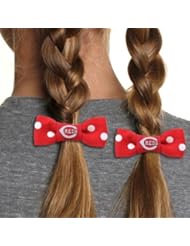 Sports: MLB Cincinnati Reds Bow Pigtail Holder - Littlearth
