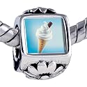 Vanilla Ice Cream Cone Beads - Pandora Bead & Bracelet Compatible