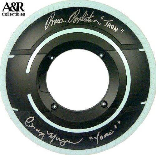 Bruce Boxleitner - Cindy Morgan Signed TRON LEGACY Identity Disc Disney Replica Movie Prop