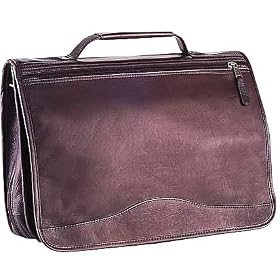 Clava Vachetta Leather Expandable Briefcase Vachetta Cafe Leather Business Cases