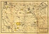 1923 LARGE HISTORIC BIA INDIAN RES RESERVATION US MAP