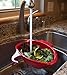 Hanging Red Colander - 3 Quart, Oval Plastic Strainer for Kitchen Sink - Sold by Arron Kelly