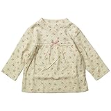 《H28年秋冬物》(日本製) Pample Mousse(パンプルムース) ジャガード接結天竺小花柄長袖Tシャツ 90cm/IV NO.DP-63252