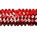 Expo International 10-Yard 4-Row Metallic Stretch Sequin Trim, 1 1/2-Inch, Red