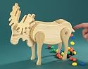 Wooden Moose Candy Dispenser
