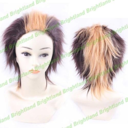 Playcosland Cosplay no Exorcist Suguro Ryuji Brown Blonde Heat Resistant Cosplay Wig