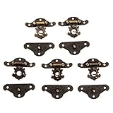 5個入り 木箱アクセサリー バックルスナップ シャックル ボックスロック 金属バックル ネジ付き 47*37mm