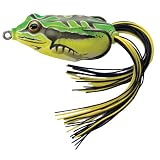 Live Target Hollow Body Frog, Topwater Bait, 1 3/4", 1/4 Ounce, Florescent Green/ Yellow