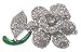 HOT! Sex and the City, Samantha's Crystal Rose Flower Cocktail Ring LARGE - 2.25" Spans 2 Fingers! (Adj. Size) In Jeweler's Box