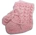 Handmade Baby Booties Just like Grandma's - Candy Pink (100% Knitted by Hand)