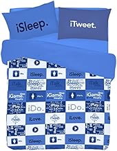 iStyle Patchwork Copripiumino, Cotone, Blu, Matrimoniale