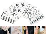 Sexy Fashion Show Temporary Tattoos 5 Sheets, Fifty-five Exclusive Tattoos
