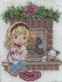 IMAGE OF Precious Moments Latch Hook Kit 20x27-So Hearth Warming