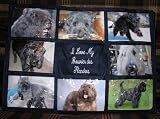 I Love My Bouvier Des Flandres Personalized Photo Tote Bag Navy Blue