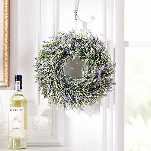 Lingtar Thinkmax Door hanging wall Window decoration Lavender Flower wreath Easter Holiday Festive Decor