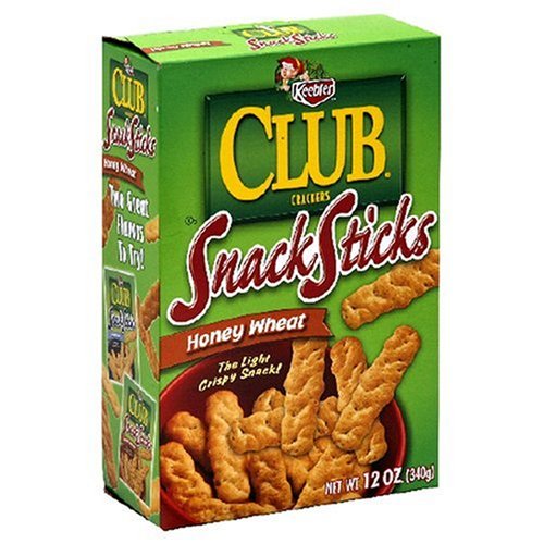 Keebler Club Snack Sticks, Honey Wheat, 12-Ounce Boxes (Pack of 4) by Keebler