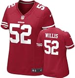 Patrick Willis Women's Jersey: Home Red Game Replica #52 Nike San Francisco 49ers Women's Jersey
