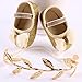 Voberry Newborn Baby Toddlers Girls Bling Soft Soled Anti-Slip Crib Shoes with Free Hairband
