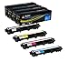 Arthur Imaging Compatible Toner Cartridge Replacement for Brother TN221 TN225 (Black, Cyan, Yellow, Magenta, 4-Pack)