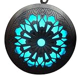 Steampunk Fairy Magical Fairy Glow in the Dark Necklace-Aqua large locket thumbnail