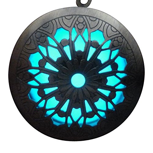 Steampunk Fairy Magical Fairy Glow in the Dark Necklace-Aqua large locket image