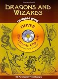 Cover of Dragons and Wizards - CD-Rom and Book by Marty Noble Eric Gottesman 0486995593