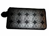 WOMEN'S DKNY ZIP AROUND WALLET 6.5X4 (BLACK/SILVER)