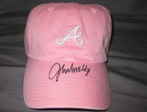 John Smoltz Autographed Atlanta Braves Pink Hat - Autographed MLB Helmets and Hats