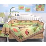 SoHo Dinosaur Story Baby Crib Nursery Bedding Set 13 pcs included Diaper Bag with Changing Pad & Bottle Case