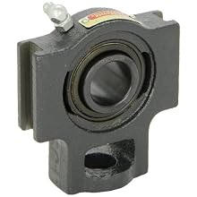 Sealmaster ST-16 Take-Up Unit, Standard Duty, Regreasable, Setscrew Locking Collar, Felt Seals, Cast Iron Housing, 1" Bore, 17/32" Slot Width, 3" Between Frames
