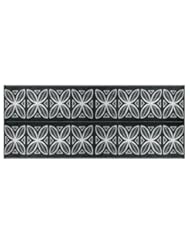 Camco 42833 Reversible Outdoor Mat (8 x 20, Charcoal Botanical)